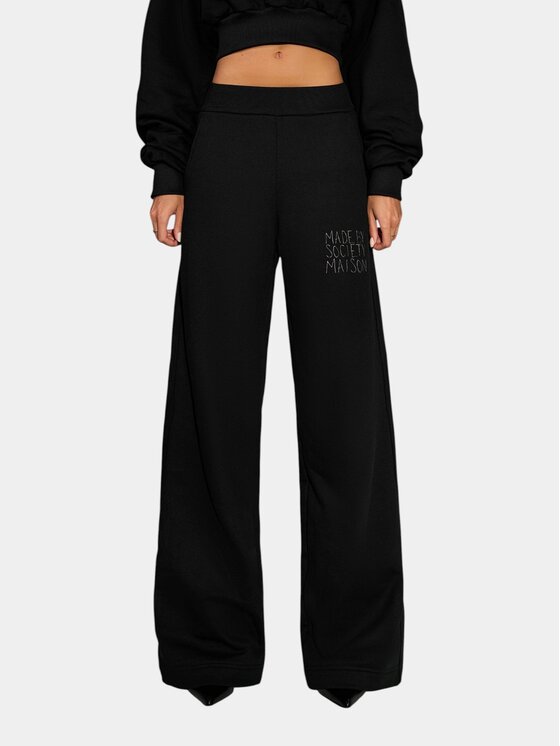 MADE BY SOCIETY MADE BY SOCIETY Spodnie materiałowe SAVAGE Pants - P27520 Czarny Basic Fit