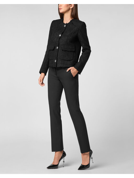 PHILIPP PLEIN PHILIPP PLEIN Vatovaná bunda 9381 Černá Regular Fit