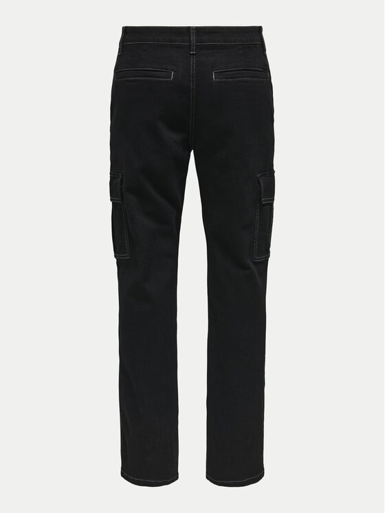 Only & Sons Only & Sons Hlače Sedge 22030724 Crna Straight Fit