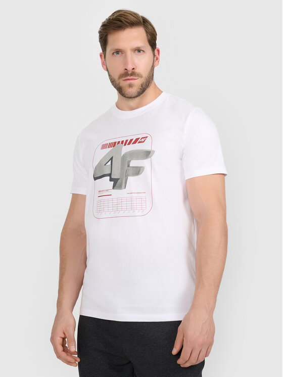 4F 4F T-Shirt WINTER CODE Biały Regular Fit