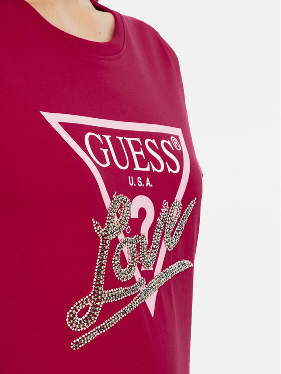 Guess Guess T-Shirt W5RI10 I3Z14 Czerwony Regular Fit