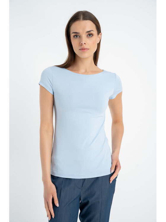 CLICK CLICK Μπλουζάκι 72-011 Μπλε Slim Fit