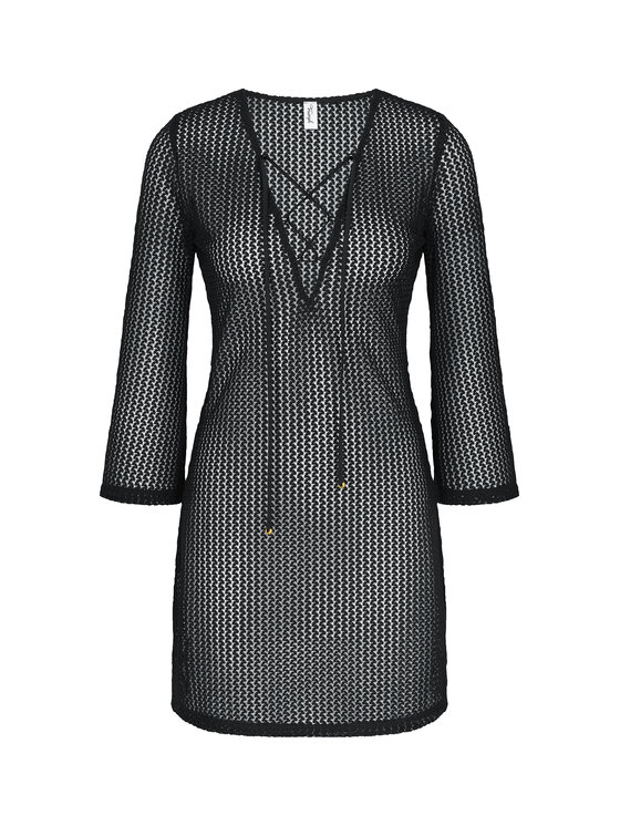 Triumph Triumph Strandkleid Beach MyWear Crochet 10226450 Schwarz Relaxed Fit