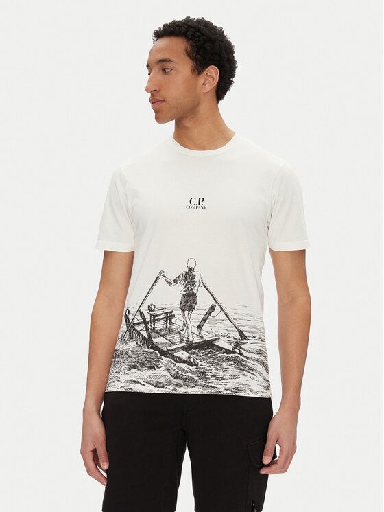 C.P. Company C.P. Company Футболка 18CMTS318A005431G Білий Regular Fit