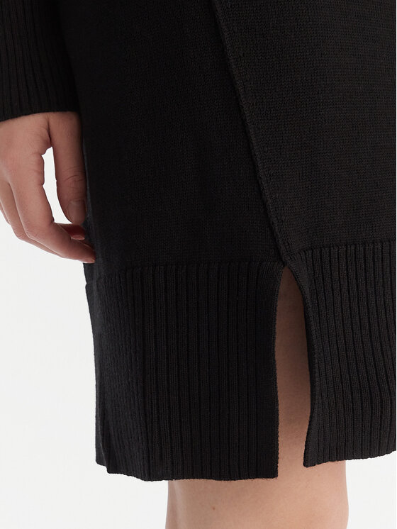 BOSS BOSS Kötött ruha C_Feringatessa 50550493 Fekete Relaxed Fit