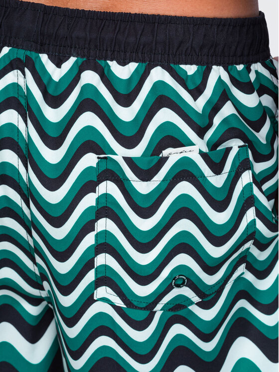 Ombre Ombre Szorty kąpielowe OM-SRSS-0221 Zielony Regular Fit