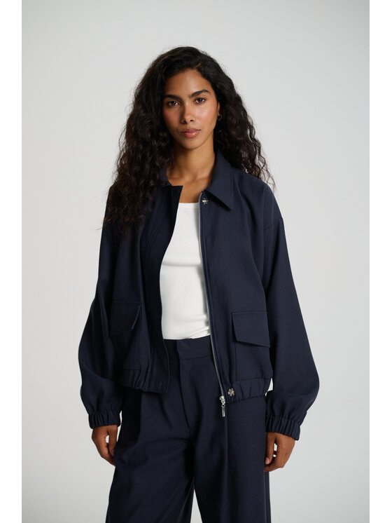 Le Songe Le Songe Kurtka bomber MARGO Granatowy Regular Fit