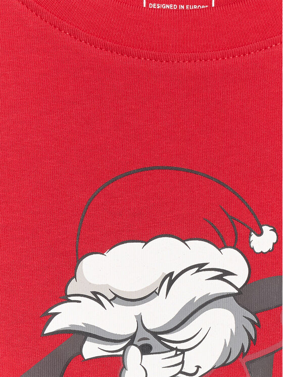 4F 4F T-Shirt CHRISTMAS DROP Czerwony Regular Fit
