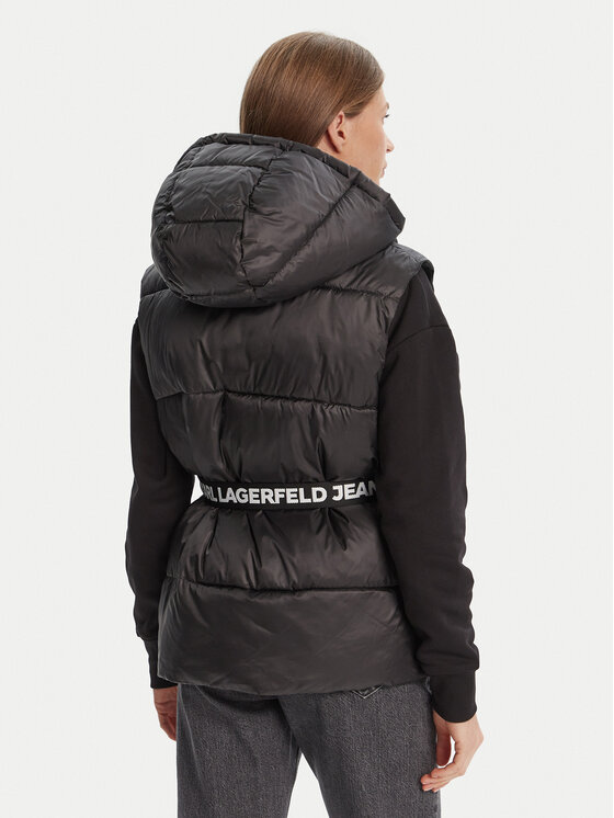 Karl Lagerfeld Jeans Karl Lagerfeld Jeans Bezrękawnik A3W15025 Czarny Regular Fit