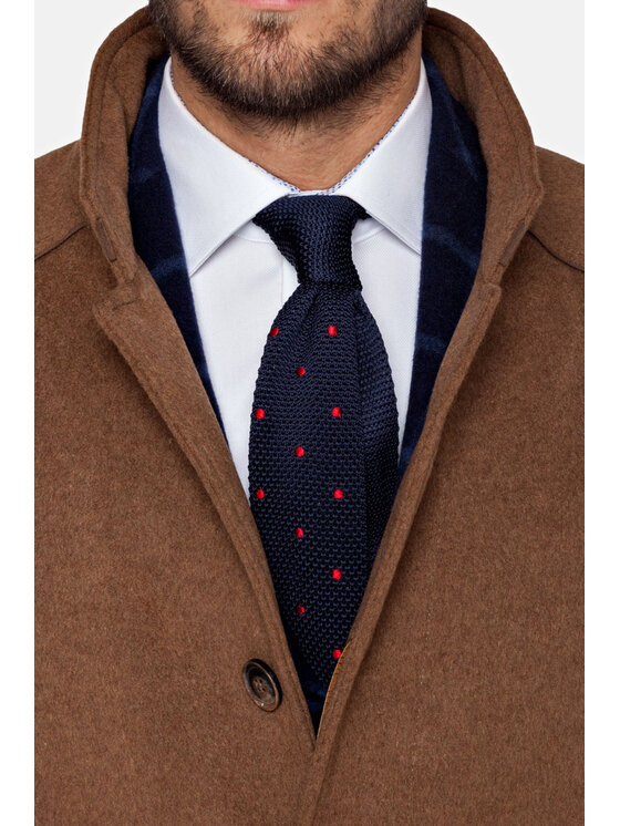 Lancerto Lancerto Płaszcz wełniany Camilo KU998217000001 Brązowy Regular Fit