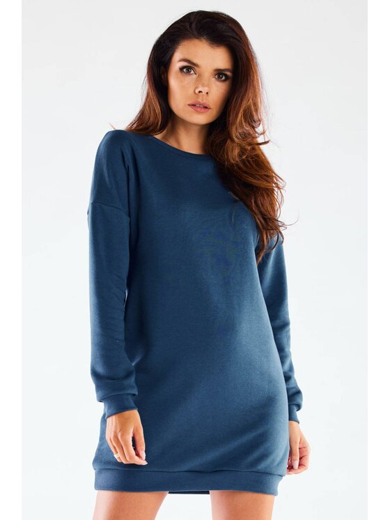 Infinite You Infinite You Úpletové šaty M271 Modrá Basic Fit