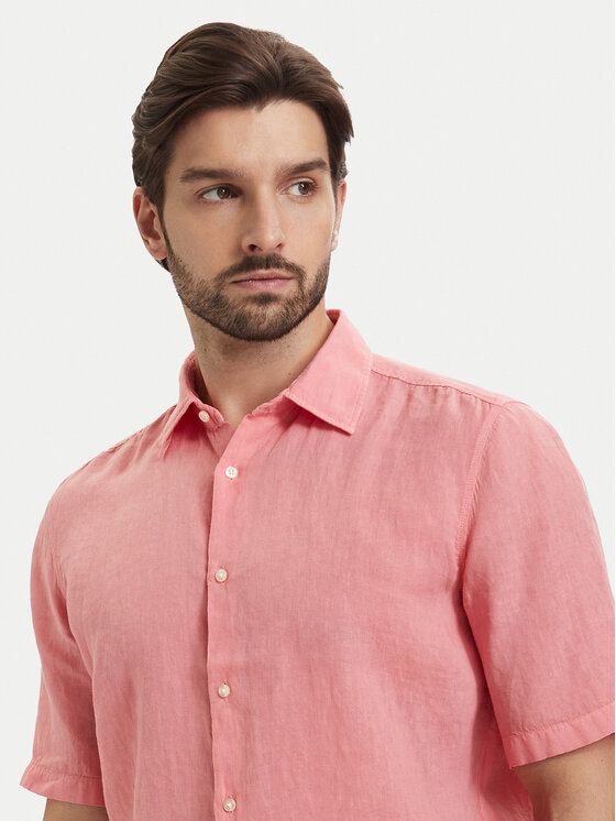 BOSS BOSS Cămașă Rash 50537382 Roșu deschis Regular Fit
