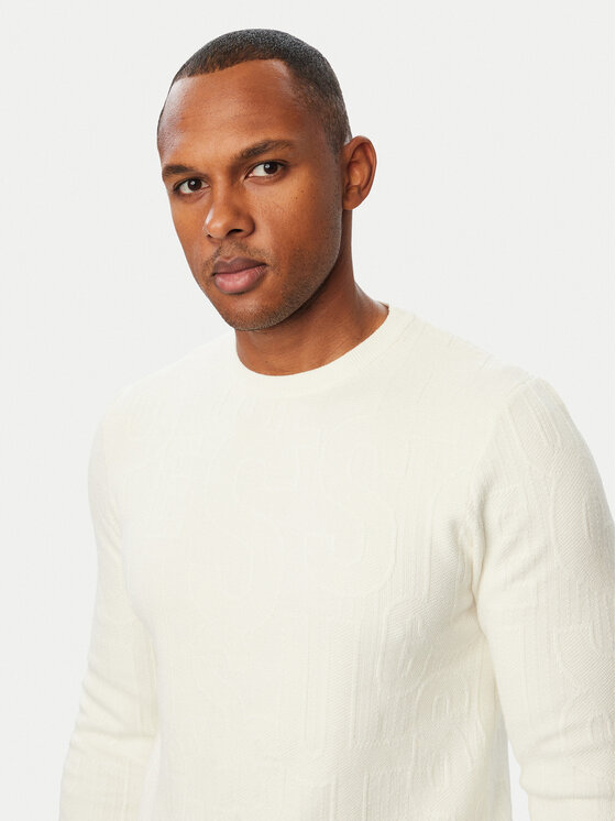 Guess Guess Pulover M6BR23 Z1373 Crem Regular Fit