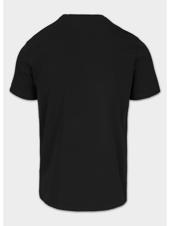 PITBULL PITBULL T-Shirt Koszulka męska Coolmax SCOTT M Czarny Regular Fit
