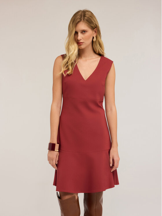 Motivi Motivi Vestito da giorno 7232Q003350N036 Bordeaux A-Line Fit