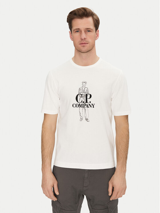 C.P. Company C.P. Company T-krekls 18CMTS288A006057O Balts Regular Fit