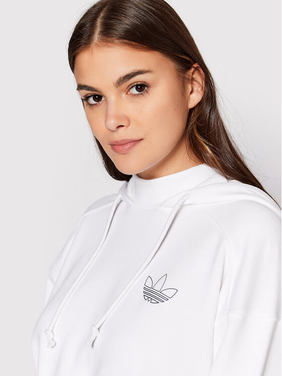 adidas adidas Суитшърт HK5170 Бял Loose Fit