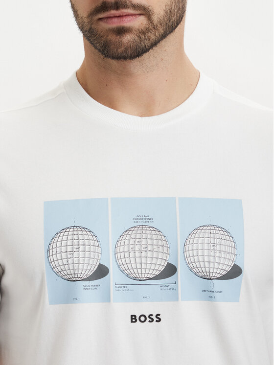BOSS BOSS Marškinėliai Ts Terrace Photo 50559353 Balta Relaxed Fit