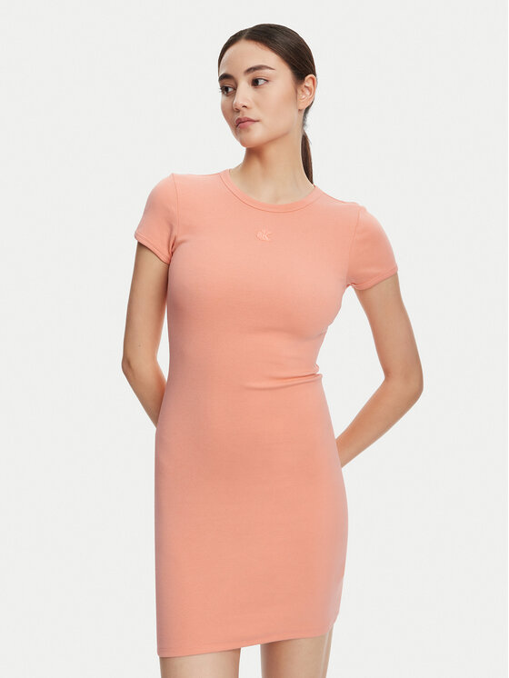 Calvin Klein Jeans Calvin Klein Jeans Igapäevane kleit LV047B266G Korallivärviline Slim Fit