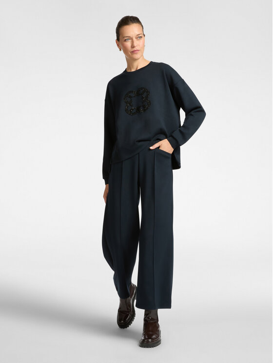 Elena Mirò Elena Mirò Pantaloni di tessuto P053Z000124N034 Blu Cropp Fit