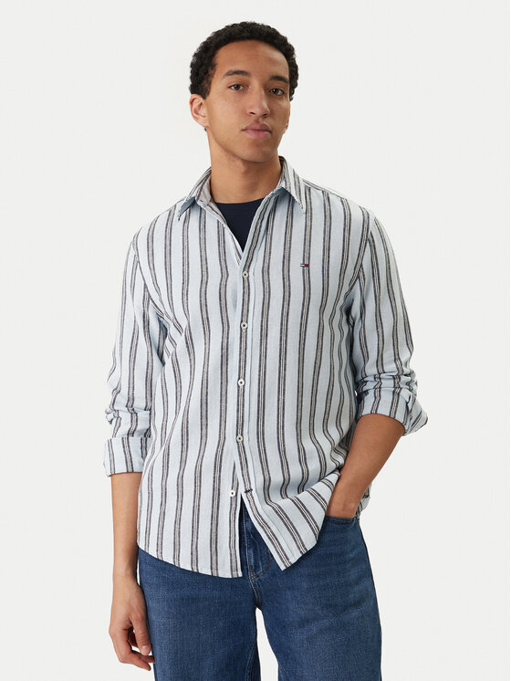 Tommy Jeans Cămașă DM0DM22755 Albastru celest Regular Fit