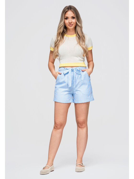 Ombre Ombre Szorty materiałowe OW-ST-E0005 Niebieski Relaxed Fit