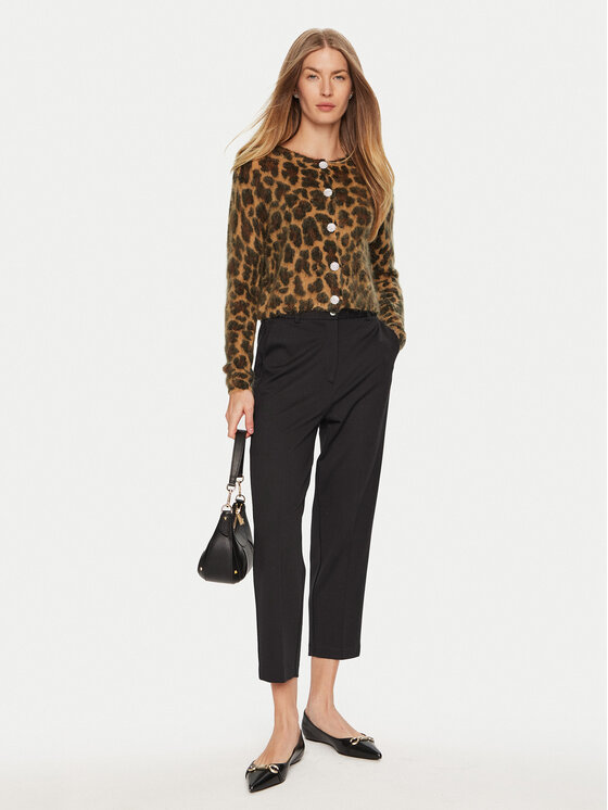 ViCOLO ViCOLO Kalhoty z materiálu TS0102 Hnědá Regular Fit
