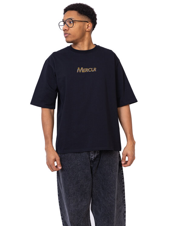 Mercur Mercur T-Shirt Crystal Czarny Comfortable Fit