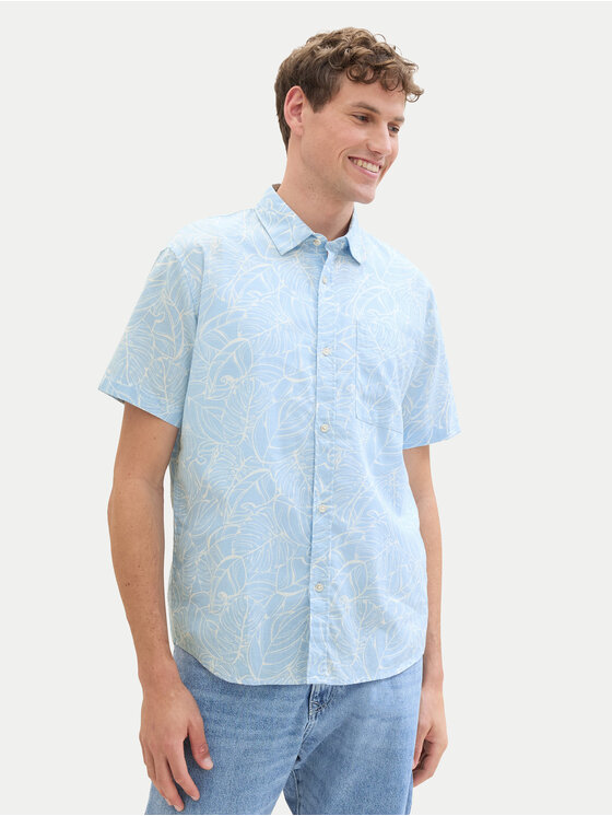 Tom Tailor Denim Tom Tailor Denim Koszula 1040161 Błękitny Relaxed Fit