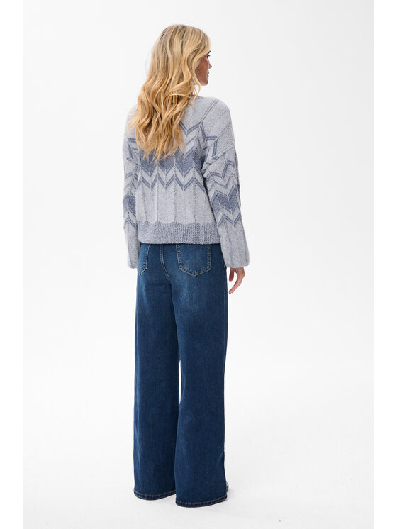 blue shadow blue shadow Sweter Kolise Niebieski Regular Fit
