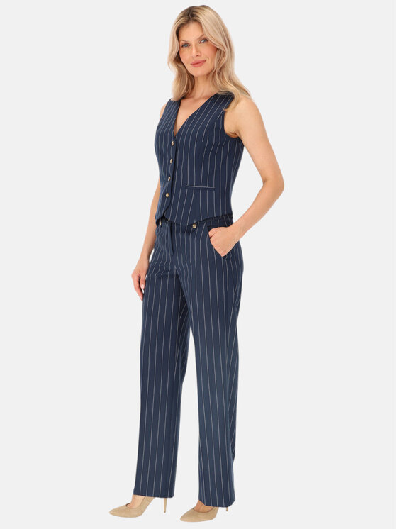 Potis & Verso Potis & Verso Kamizelka Solo Granatowy Regular Fit