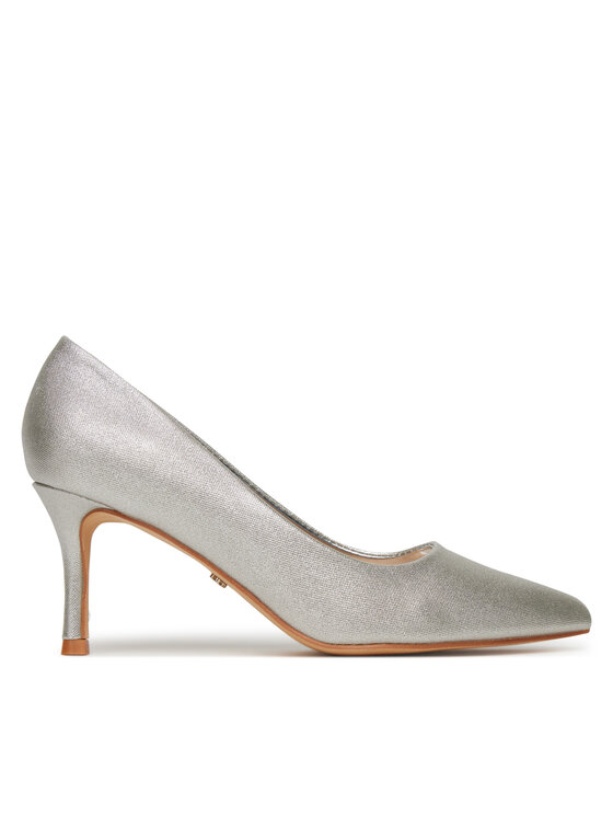 Pantofi cu toc subțire DeeZee BK-0807-1 Argintiu