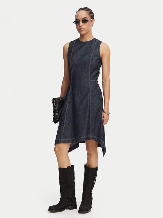 G-Star Raw G-Star Raw Φόρεμα τζιν D29077-D539 Σκούρο μπλε Regular Fit