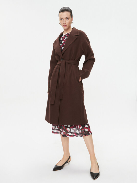 Vila Vila Cappotto di transizione 14084347 Marrone Regular Fit
