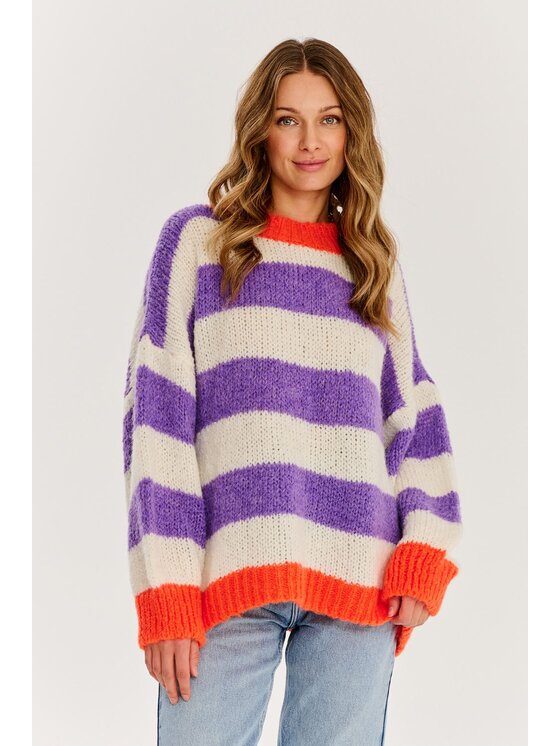 NAOKO NAOKO Svetr Sunset Lavender Fialová Oversize