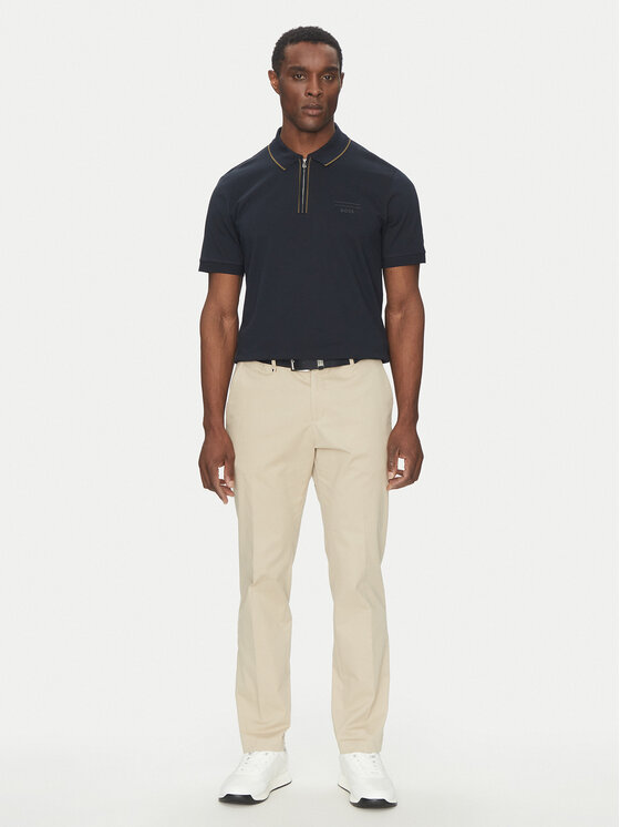 BOSS BOSS Тениска с яка и копчета H-Paras 71_PS 50531463 Тъмносин Regular Fit