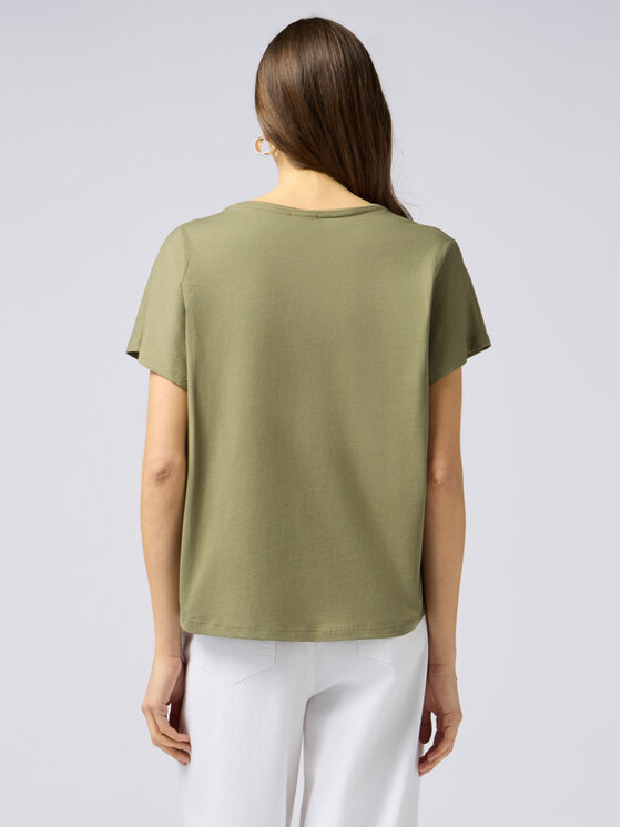 Oltre Oltre T-Shirt G422J004225N035 Zielony Over Fit