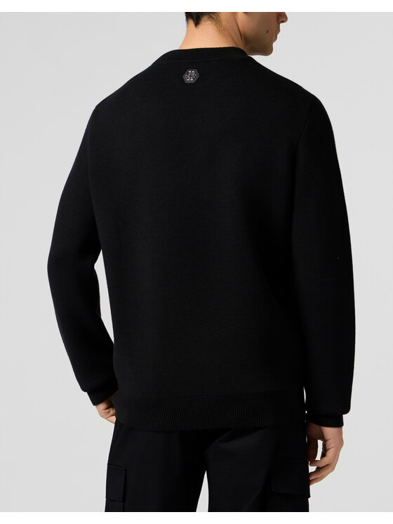 PHILIPP PLEIN PHILIPP PLEIN Sweter 29744 Czarny Regular Fit