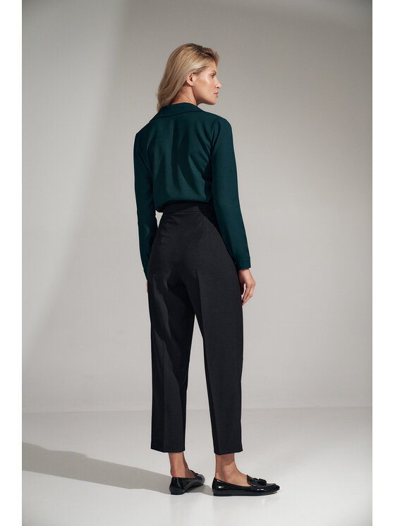 FIGL FIGL Dámske nohavice M720 Čierna Regular Fit