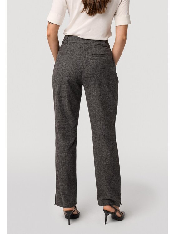 QUIOSQUE QUIOSQUE Kalhoty z materiálu Quiosque 3VS001201 Šedá Regular Fit