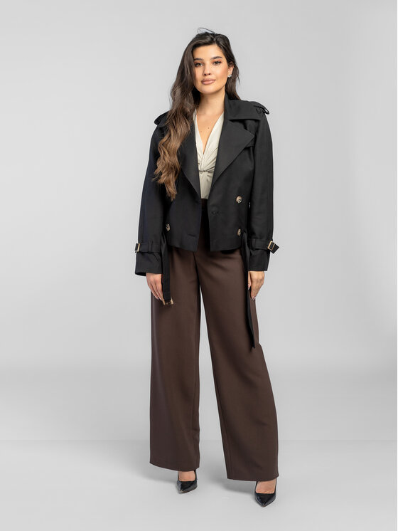 Salme Salme Trenčkot Ada Čierna Regular Fit