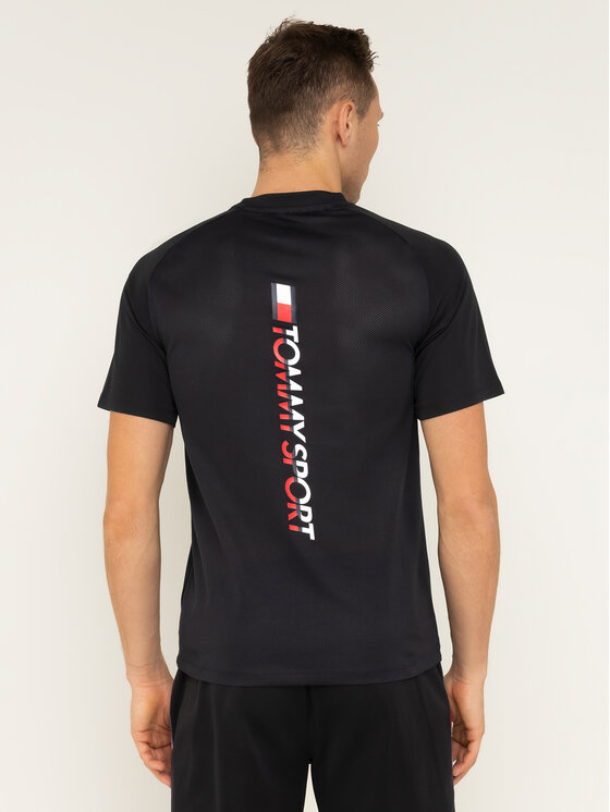 Tommy Sport Tommy Sport Tricou Back Logo S20S200267 Negru Regular Fit