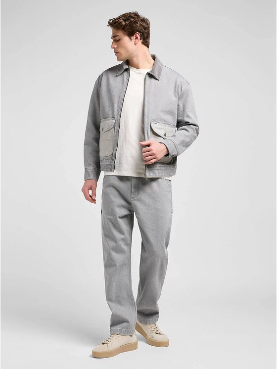 Lee Lee Jeansy SLOUCHY STR CARPENTER Szary Loose Fit