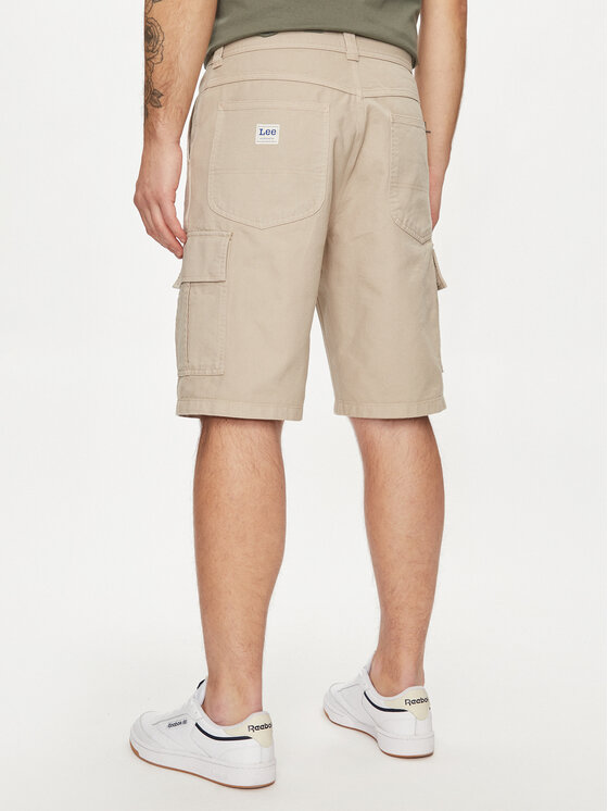 Lee Lee Szorty materiałowe Cargo 112349316 Beżowy Loose Fit