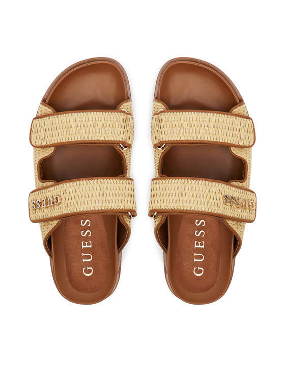 Guess Guess Šlepetės per pirštą 172847 Ruda