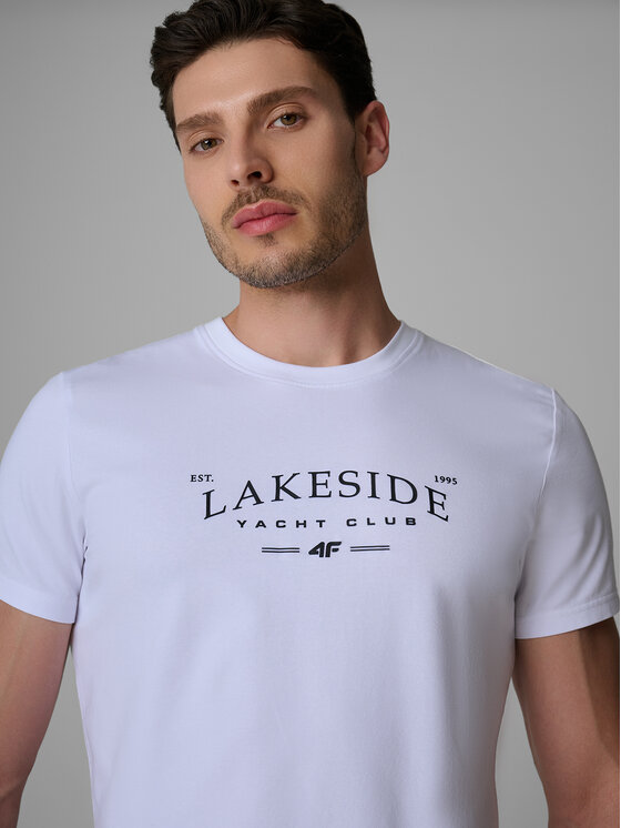 4F 4F T-Shirt LAKESIDE ESCAPE Biały Regular Fit
