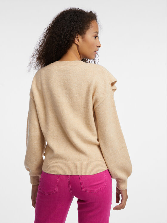 Orsay Orsay Sweter 507509082000__L Beżowy Regular Fit
