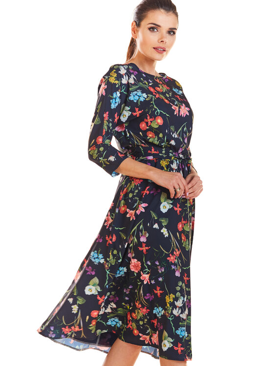 Infinite You Infinite You Sukienka letnia M192 Granatowy Basic Fit