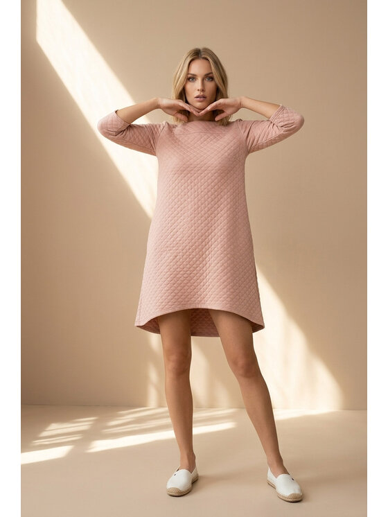 FIGL FIGL Každodenní šaty M1363 Růžová Loose Fit