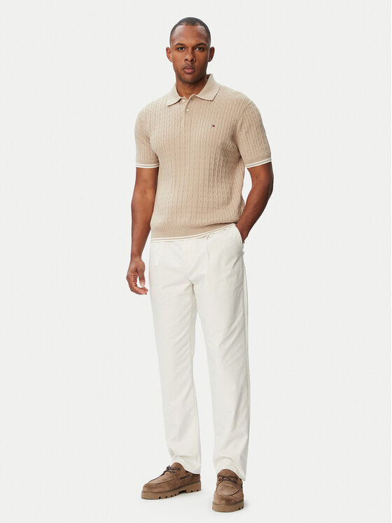 Tommy Hilfiger Tommy Hilfiger Polo särk MW0MW40701 Helebeež Regular Fit